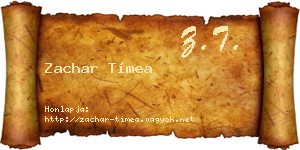 Zachar Tímea névjegykártya